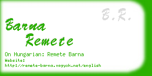 barna remete business card